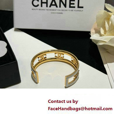 chanel Metal Gold, White  &  Black CUFF ABC985 2024